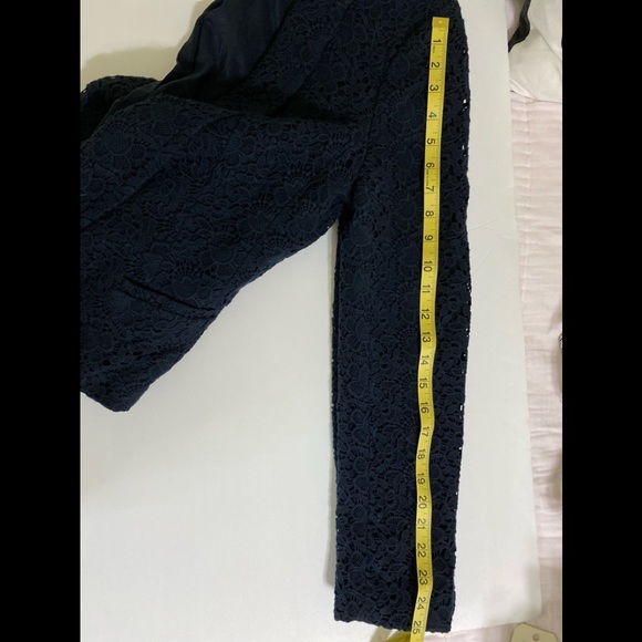 EUC Loft navy crochet lined open blazer Sz6 - Picture 12 of 12